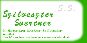 szilveszter svertner business card
